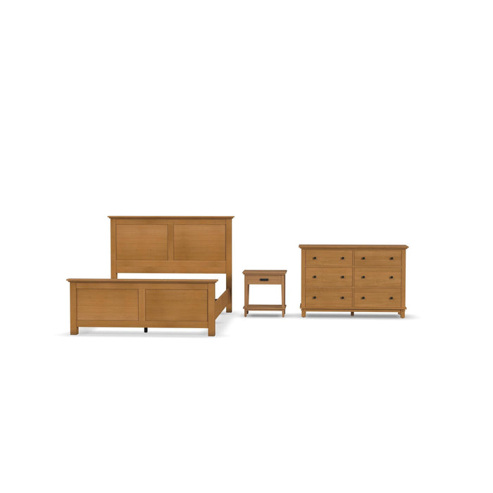 Oak Park Queen Bed, Nightstand and Dresser by homestyles