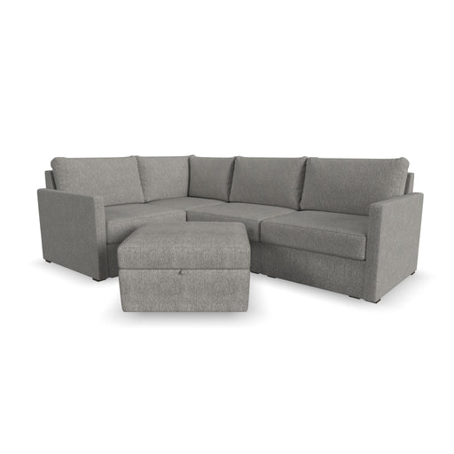 Flex 4-Seat Sectional with Narrow Arm and Storage Ottoman by homestyles image