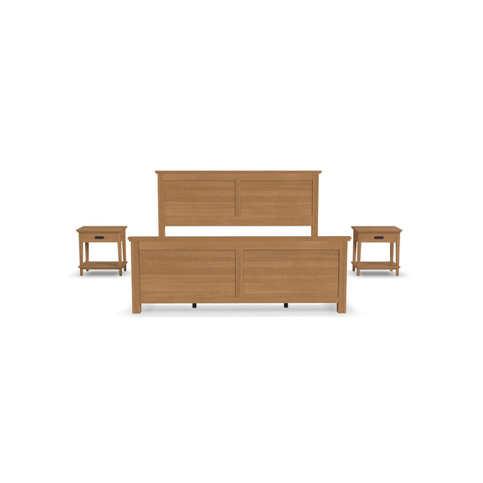 Oak Park King Bed and Two Nightstands by homestyles