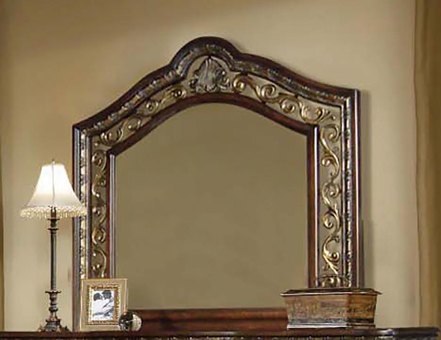 McFerran Home Furnishing B163 Mirror in Antique Brass Cherry