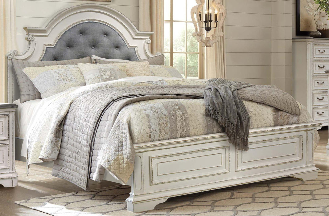 McFerran Home Furnishing B738 Queen Panel Bed in White