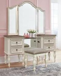 McFerran Home Furnishing B738 Vanity Mirror in White
