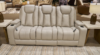 Elevate Edges Reclining Sofa with Drop Down Table - LasVegasFurnitureOnline.com