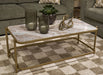 Manor Stone Coffee Table - LasVegasFurnitureOnline.com