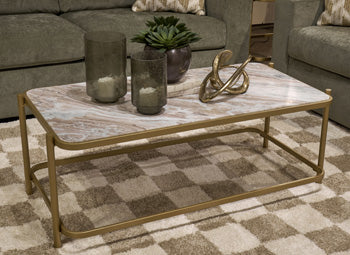Manor Stone Coffee Table - LasVegasFurnitureOnline.com