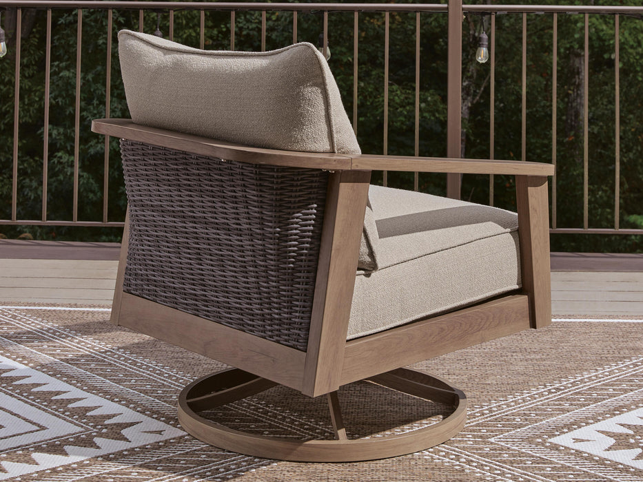 Harmony Headlands Outdoor Swivel Lounge with Cushion - LasVegasFurnitureOnline.com