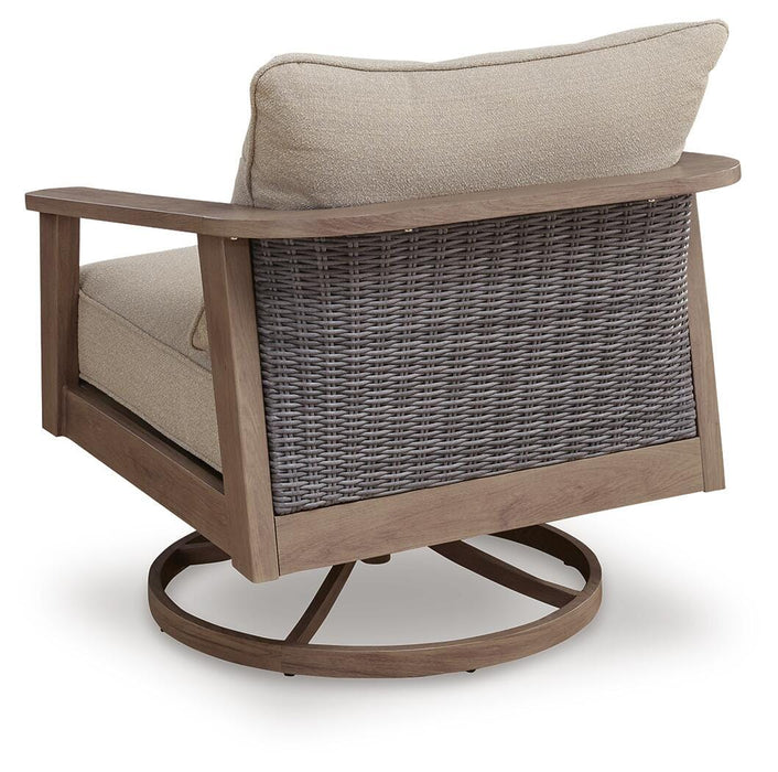 Harmony Headlands Outdoor Swivel Lounge with Cushion - LasVegasFurnitureOnline.com