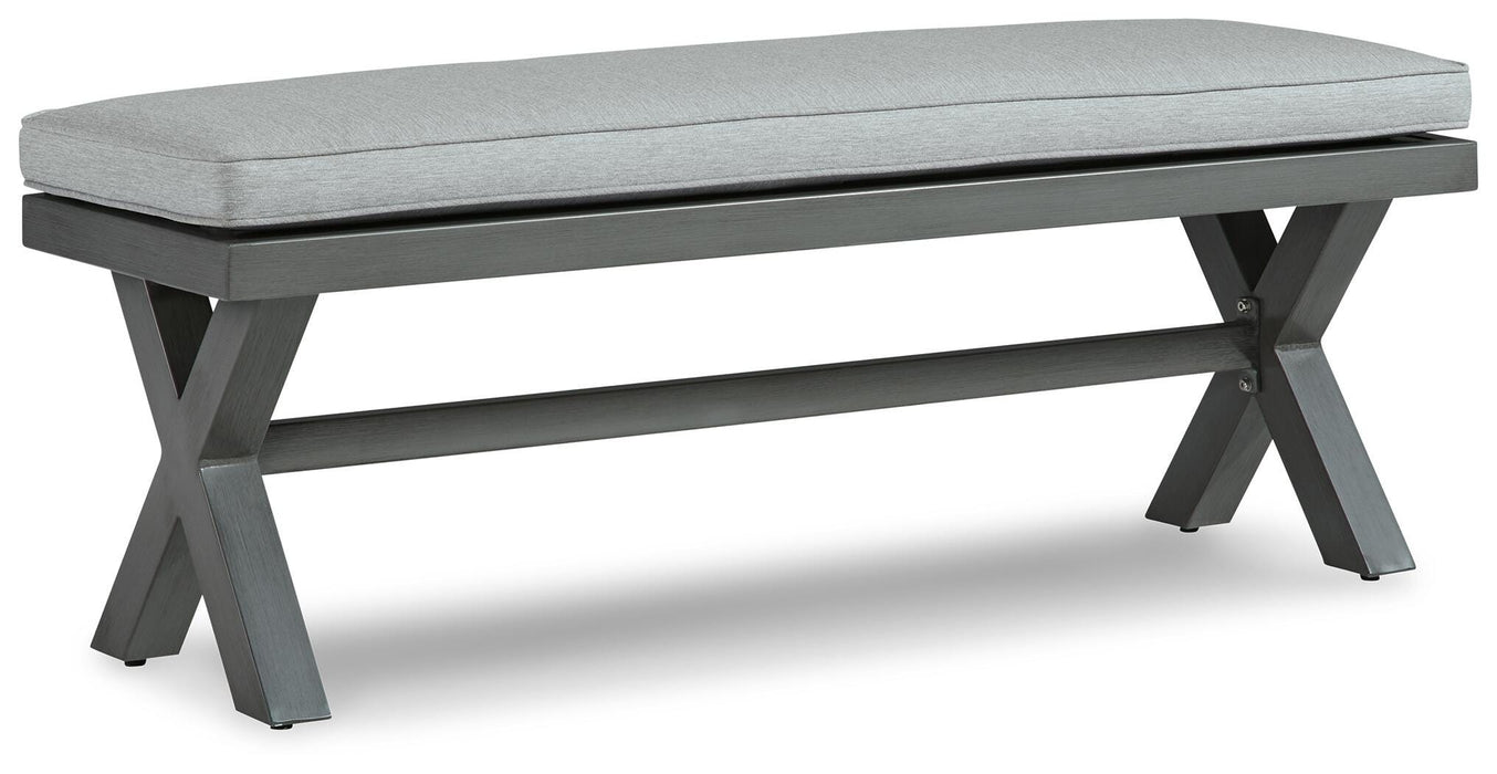 Elite Park Outdoor Bench with Cushion - LasVegasFurnitureOnline.com
