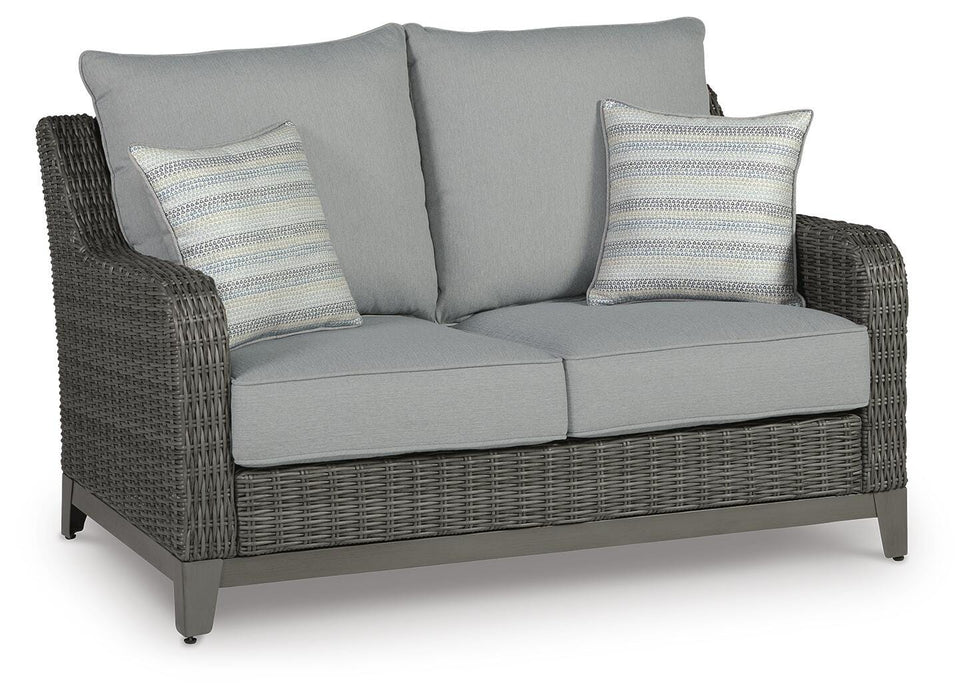 Elite Park Outdoor Loveseat with Cushion - LasVegasFurnitureOnline.com