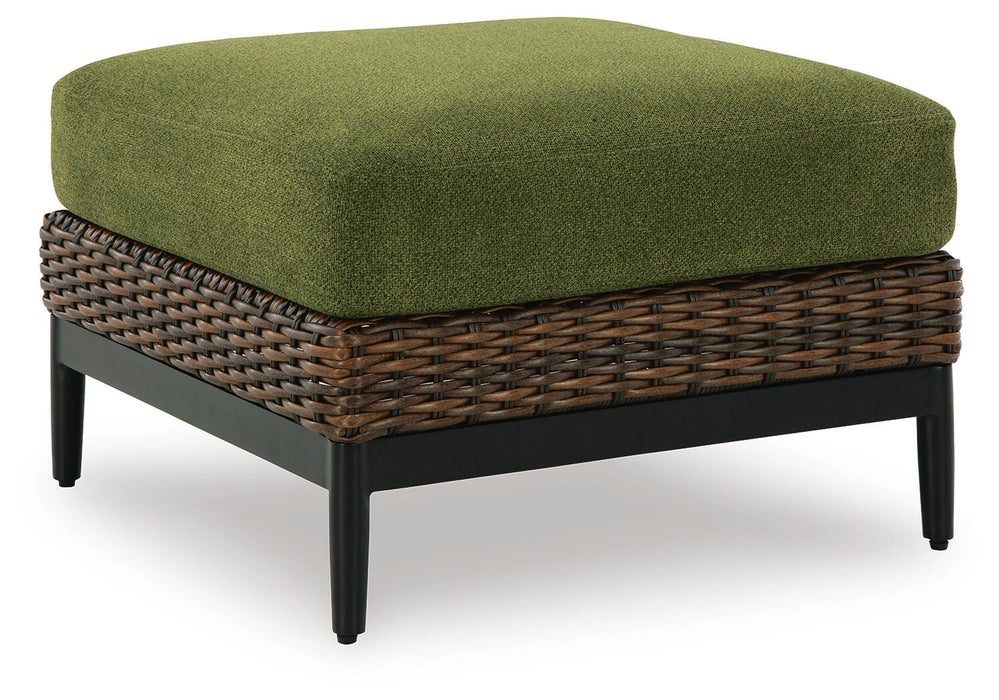 Horizon Hall Outdoor Ottoman with Cushion - LasVegasFurnitureOnline.com