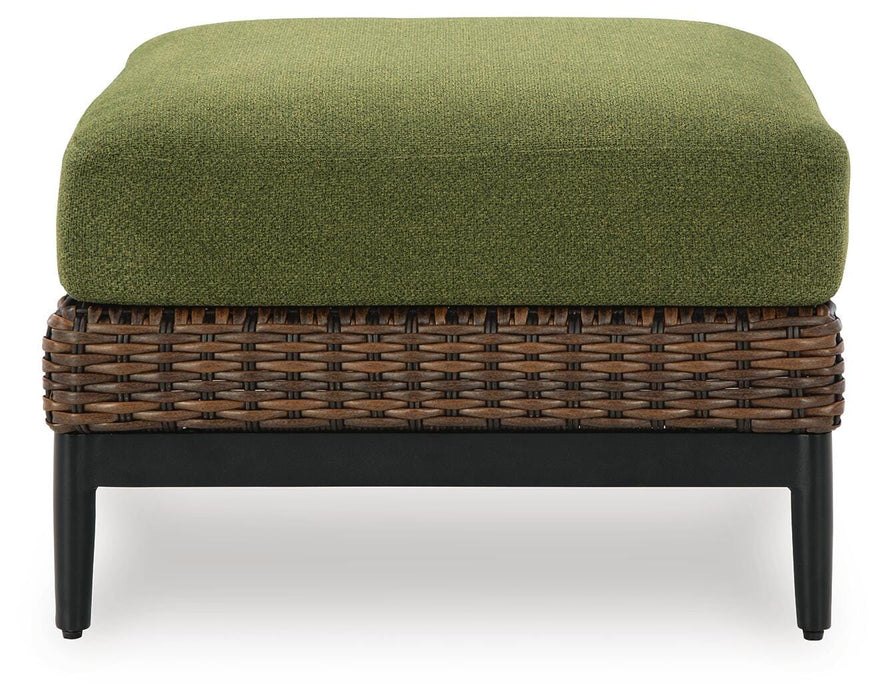 Horizon Hall Outdoor Ottoman with Cushion - LasVegasFurnitureOnline.com