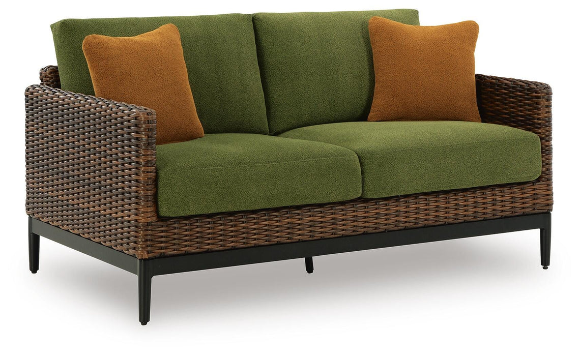Horizon Hall Outdoor Loveseat with Cushion - LasVegasFurnitureOnline.com