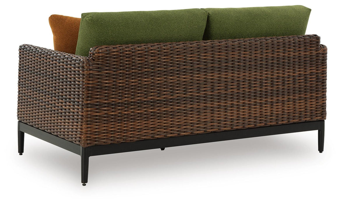Horizon Hall Outdoor Loveseat with Cushion - LasVegasFurnitureOnline.com