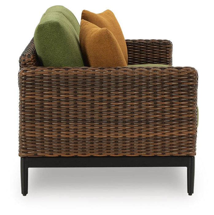 Horizon Hall Outdoor Loveseat with Cushion - LasVegasFurnitureOnline.com