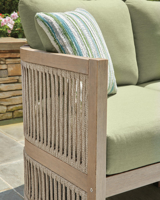 Serena Shores Outdoor Sofa with Cushion - LasVegasFurnitureOnline.com