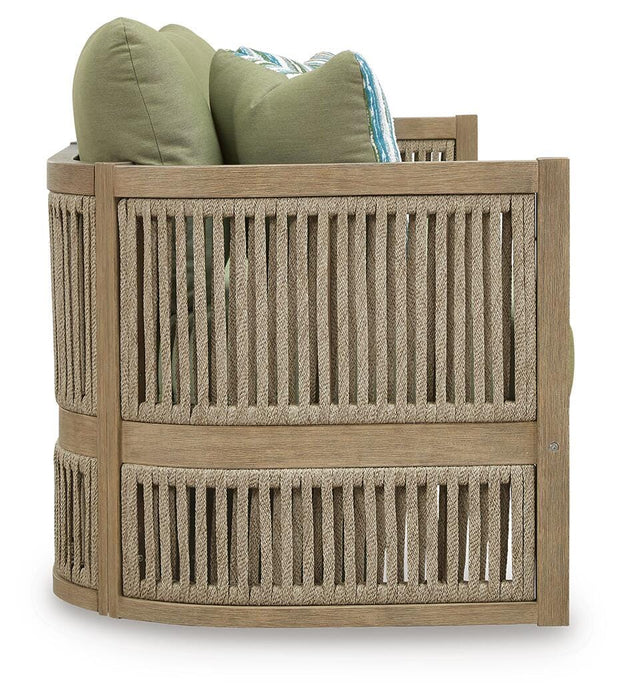 Serena Shores Outdoor Sofa with Cushion - LasVegasFurnitureOnline.com