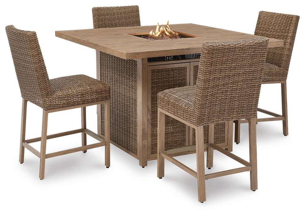 Walton Bridge Outdoor Bar Set - LasVegasFurnitureOnline.com