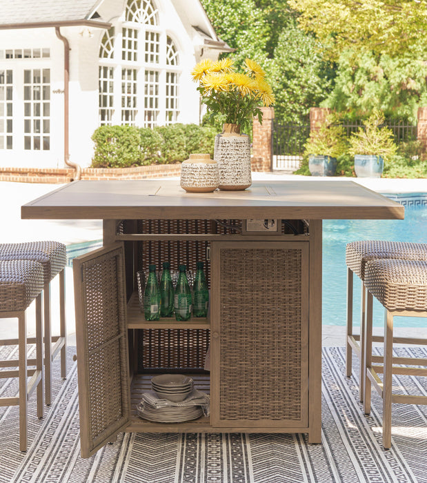 Walton Bridge Outdoor Bar Set - LasVegasFurnitureOnline.com