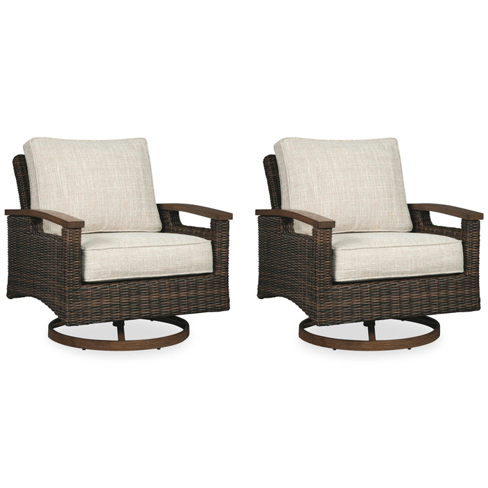 Paradise Trail Outdoor Loveseat, Lounge Chairs and Fire Pit Table - LasVegasFurnitureOnline.com