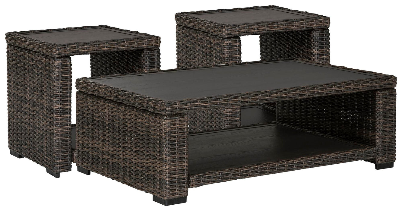 Grasson Lane Outdoor Occasional Table Set - LasVegasFurnitureOnline.com