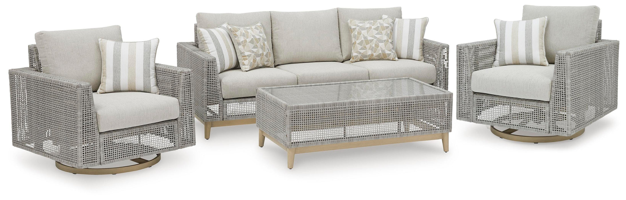 Seton Creek Outdoor Upholstery Set - LasVegasFurnitureOnline.com