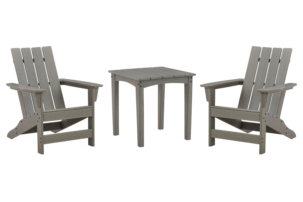 Visola Outdoor Adirondack Chair Set with End Table - LasVegasFurnitureOnline.com