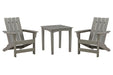 Visola Outdoor Adirondack Chair Set with End Table - LasVegasFurnitureOnline.com