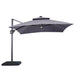 Sano 10-Foot Square Patio Umbrella with LED Lighting, Double-Top Vent & 37" Heavy-Duty Base - LasVegasFurnitureOnline.com