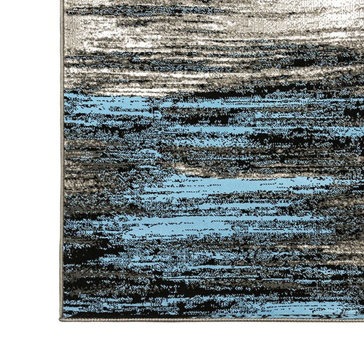 Sivas Modern Geometric Area Rug – Gray & Blue Abstract Design (8' x 10') - LasVegasFurnitureOnline.com