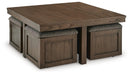 Boardernest Coffee Table with 4 Stools - LasVegasFurnitureOnline.com