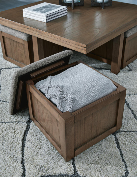 Boardernest Coffee Table with 4 Stools - LasVegasFurnitureOnline.com