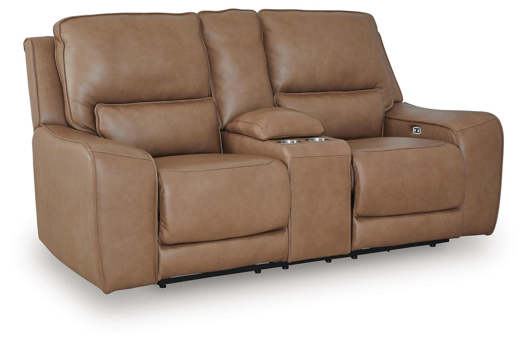 DeepWakes Power Reclining Loveseat with Console - LasVegasFurnitureOnline.com