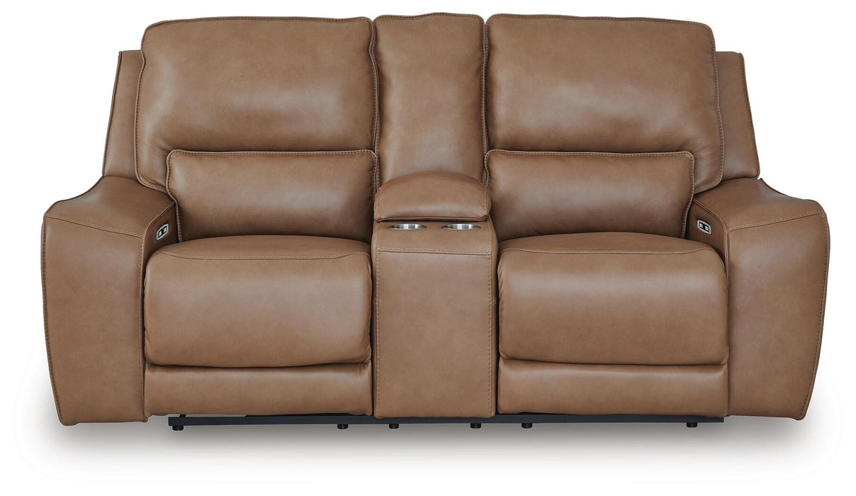 DeepWakes Power Reclining Loveseat with Console - LasVegasFurnitureOnline.com