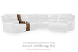 DeepWakes Power Reclining Sectional with Chaise - LasVegasFurnitureOnline.com