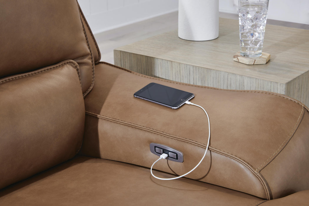 DeepWakes Power Reclining Sectional with Chaise - LasVegasFurnitureOnline.com