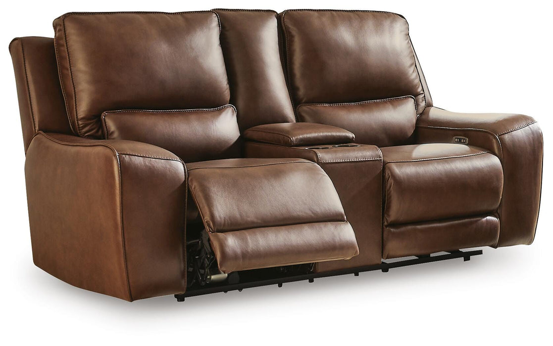 DeepWakes Power Reclining Loveseat with Console - LasVegasFurnitureOnline.com