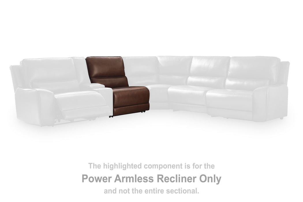 DeepWakes Reclining Sectional with Storage Console - LasVegasFurnitureOnline.com