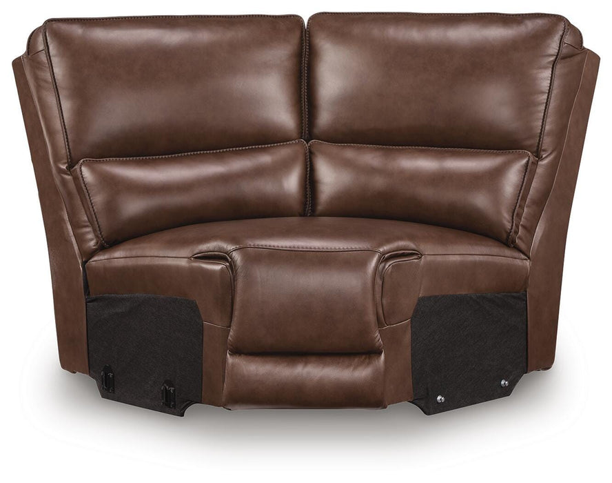 DeepWakes Reclining Sectional with Storage Console - LasVegasFurnitureOnline.com
