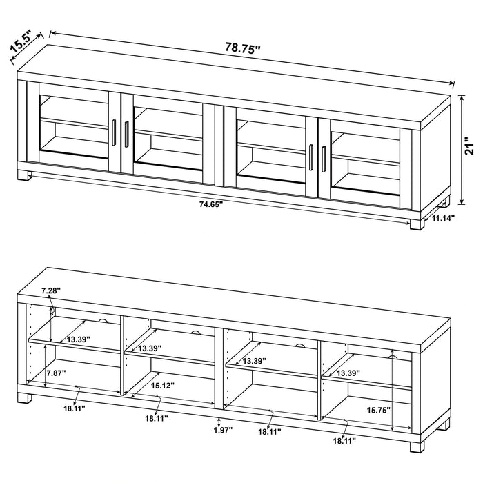 Jupiter Entertainment Center (TV Stand and 2 Media Tower)