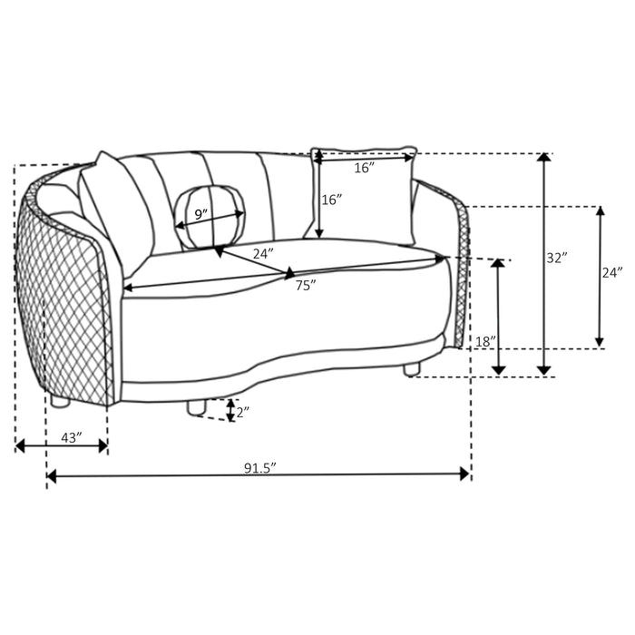 Brookside Sofa Set (Sofa and Loveseat)