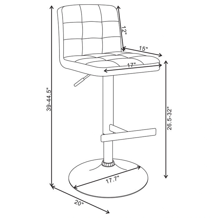 Lenny Adjustable Bar Stool of 2