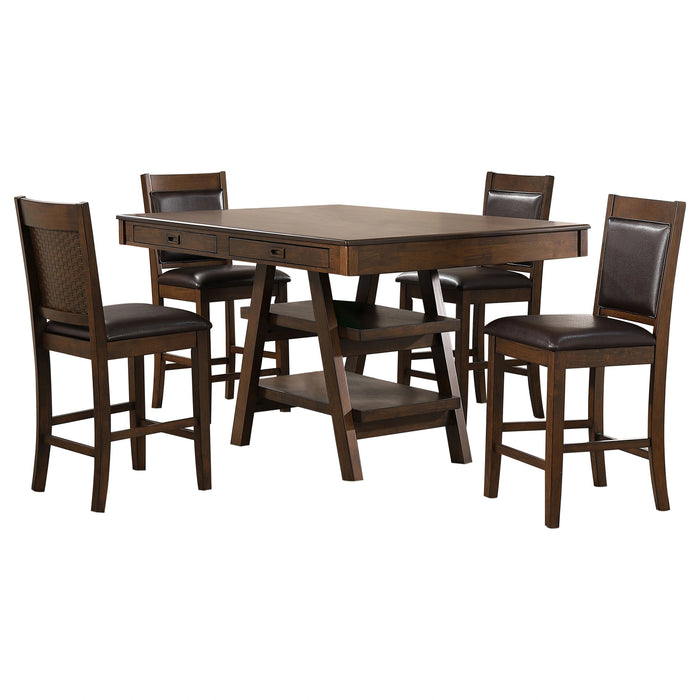 Dewey Counter Height Dining Set (Table and 4 Chair)