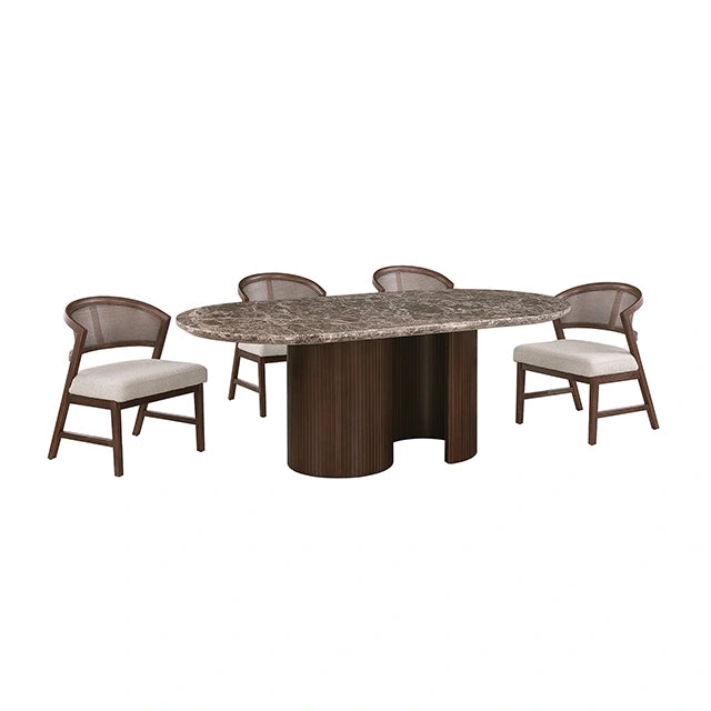 Narvik 5 Pc. Dining Table Set FM37026BR-OT-5PC-DW - Dining Table Set | Las Vegas Furniture Online - View 4