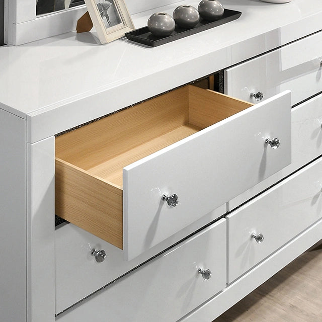 MAGDEBURG Cal.King Bed, Black & White