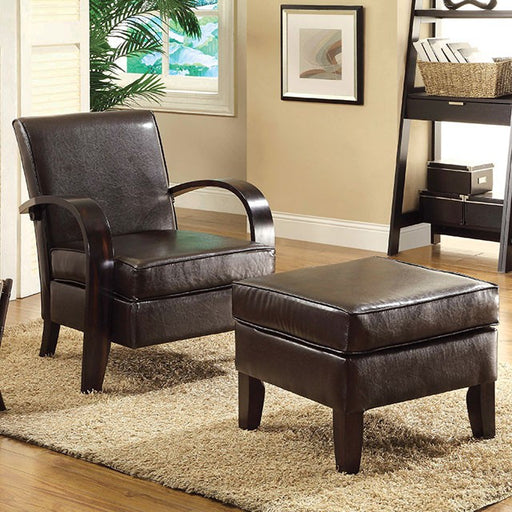 Gossau Accent Chair w/ Ottoman - LasVegasFurnitureOnline.com