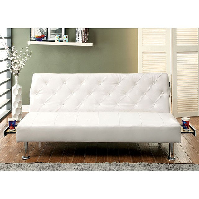 Farel Futon Sofa Red & White