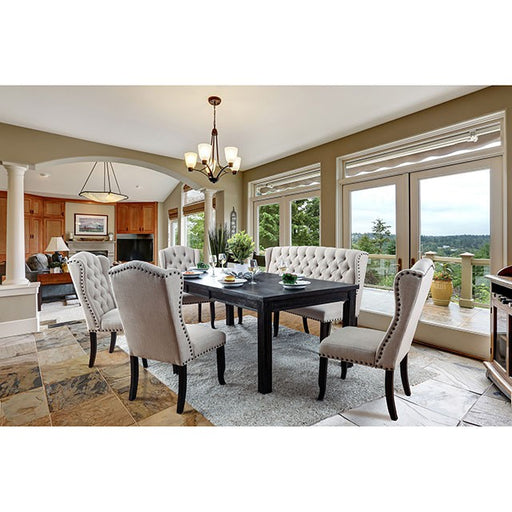 Sania 7 Pc Dining Table Set - LasVegasFurnitureOnline.com