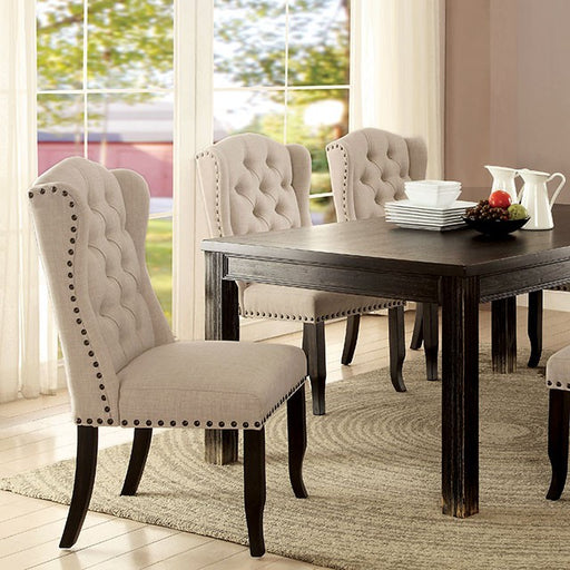 Sania 6 Pc Dining Table Set with Bench Rustic - LasVegasFurnitureOnline.com