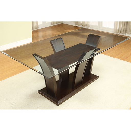 Manhattan 7 Pc Dining Table Set Cherry - LasVegasFurnitureOnline.com