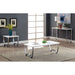 Trina End Table – Modern White High-Gloss Accent Table with Chrome Legs - LasVegasFurnitureOnline.com